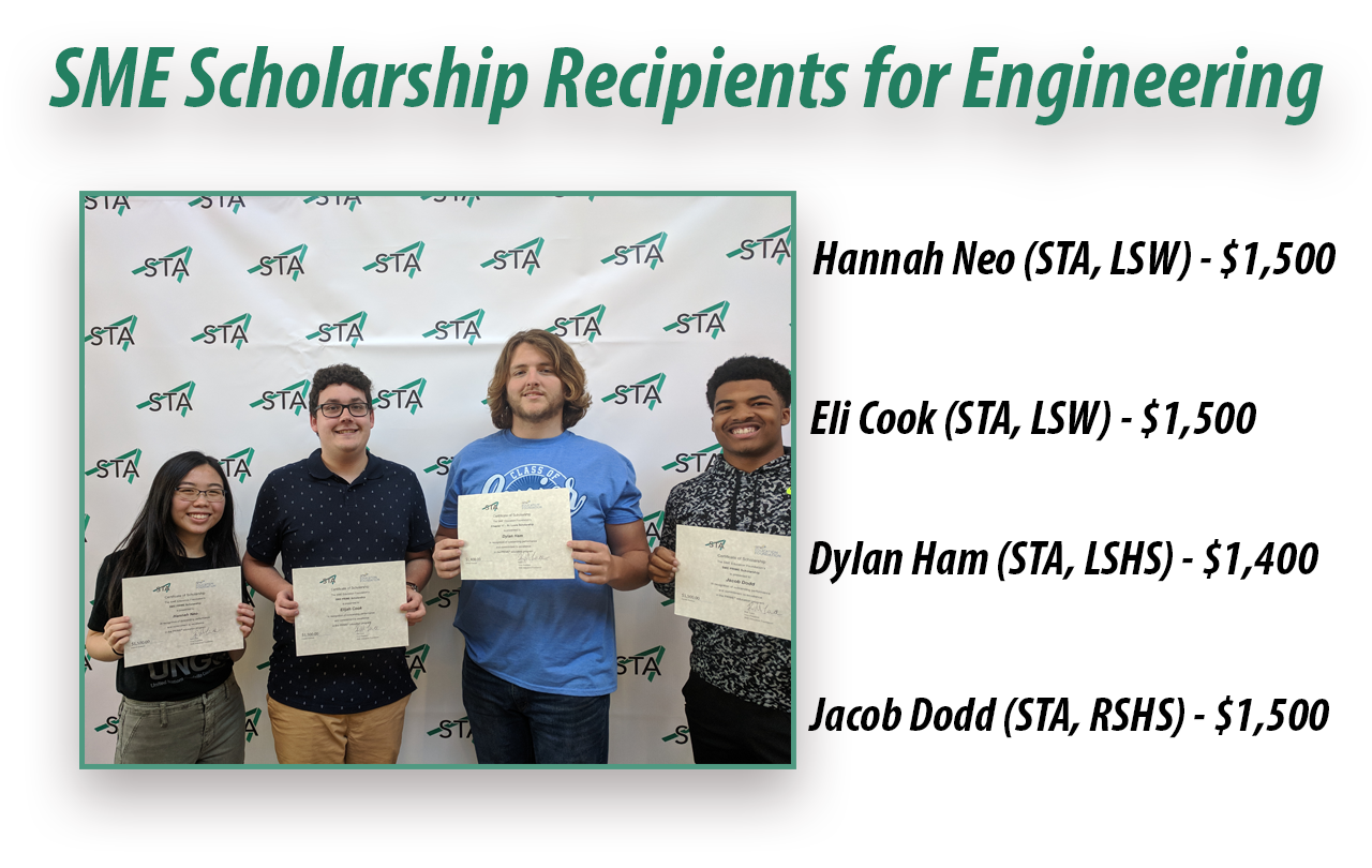 SME Scholarship Recipients for Engineering