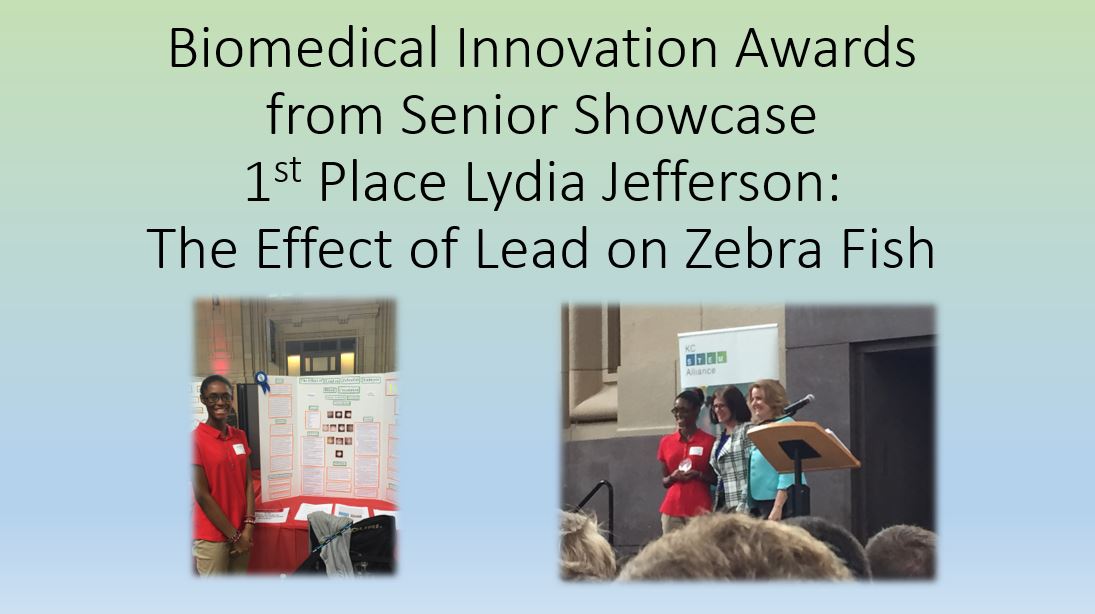 Lydia Jefferson Wins 1st Place Biomedical Innovation Award at Senior Showcase